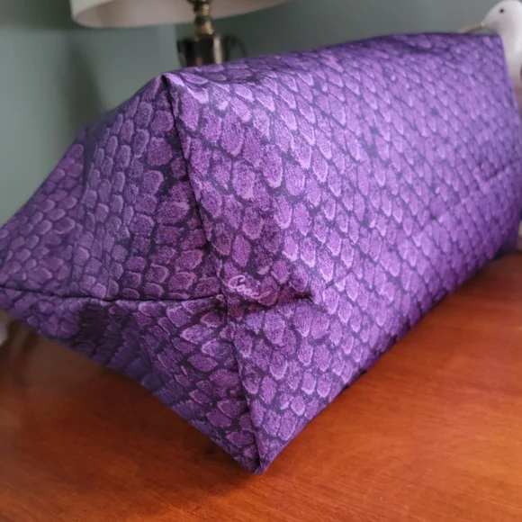 NWT Coach F77461 Gateway Snakeprint Packable Weekender Purple Canvas Pouch Bag - Picture 7 of 16